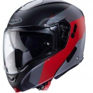 CASCO ABATIBLE CABERG HORUS E6 MATT NEGRO / ROJO / ANTRACITA / PLATA
