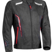 JAQUETA TEXTIL IXON COOL AIR NEGRE/BLANC/VERMELL