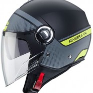 CASC JET CABERG RIVIERA V4 G1 NERO OPACO/ANTRACITE/GIALLO FLUO
