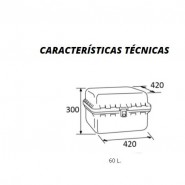 MALETA BIG BOX UNIVERSAL blanca Capacitat 60L amb pany