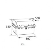 MALETA BIG BOX  UNIVERSAL Capacitat 90L Amb pany
