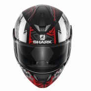 CASCO INTEGRAL SHARK SKWAL 2 NOXXYS Mat Black Red Silver