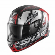 CASCO INTEGRAL SHARK SKWAL 2 NOXXYS Mat Black Red Silver