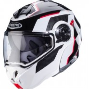 CASCO ABATIBLE CABERG DUKE EVO MOVE BLACK/WHITE/RED E06
