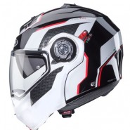 CASCO ABATIBLE CABERG DUKE EVO MOVE BLACK/WHITE/RED E06