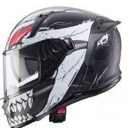 CASCO INTEGRAL CABERG AVALON X PUNK MATT GREY/WHITE/RED ECE 22-06