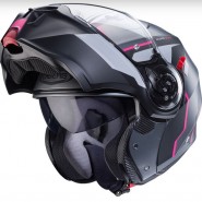 CASCO ABATIBLE CABERG DUKE EVO MOVE MATT GUN MATETAL/BLACK/FUCHSIA E06