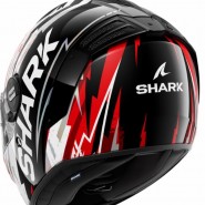 CASC INTEGRAL SHARK SPARTAN RS HIBOLT Black Red Chrom (fotografia no contractual)