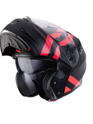 CASCO ABATIBLE CABERG DUKE 2 SUPERLEGEND NEGRO/ROJO