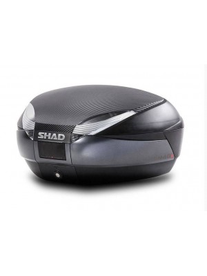 MALETA SHAD SH48 GRIS OSCURO/NEGRO (RESPALDO+TAPA CARBONO)