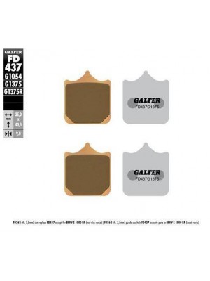 FD437G1375 PASTILLAS DE FRENO MOTO GALFER (SINTER SPORT BRAKE PADS)