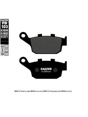 FD103G1054 PASTILLAS DE FRENO MOTO GALFER (SEMI METAL BRAKE PADS)