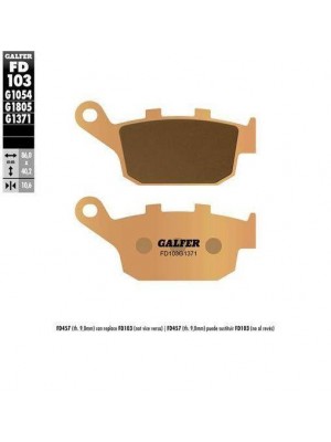 FD103G1371 PASTILLAS DE FRENO MOTO GALFER (SINTER STREET BRAKE PADS)