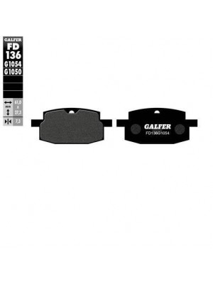 FD136G1054 PASTILLAS DE FRENO MOTO GALFER (SEMI METAL BRAKE PADS)