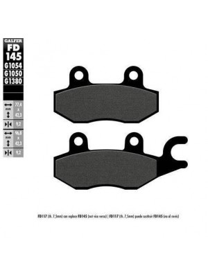 FD145G1054 PASTILLAS DE FRENO MOTO GALFER (SEMI METAL BRAKE PADS)