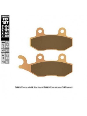 FD187G1380 PASTILLAS DE FRENO MOTO GALFER (SINTER SCOOTER BRAKE PADS)