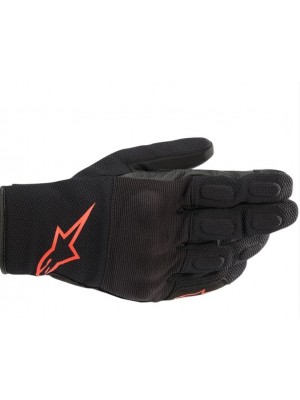 GUANTES ALPINESTARS S MAX DRYSTAR NEGRO ROJO FLUOR