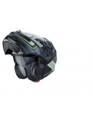 CASCO ABATIBLE/MODULAR CABERG DUKE II TOUR MATT BLACK/YELLOW FLUO/ANTHRACITE/SILVER