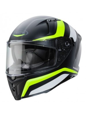 CASCO INTEGRAL CABERG AVALON BLAST MATT BLACK/WHITE/YELLOW FLUO