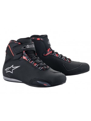BOTES ALPINESTARS SEKTOR WATERPROOF BLACK DARK GRAY RED FLUOR