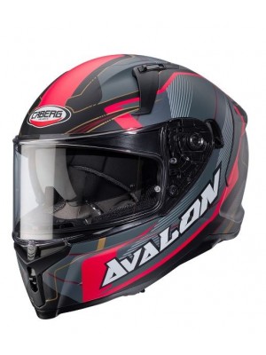 CASCO INTEGRAL CABERG AVALON X OPTIC MATT BLACK/GREY/RED ECE 22-06