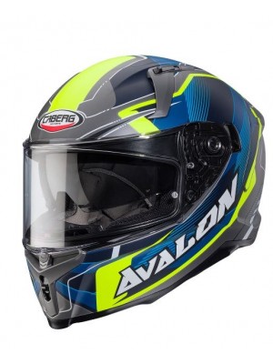 CASCO INTEGRAL CABERG AVALON X OPTIC MATT GREY/BLUE/YELLOW FLUO ECE 22-06
