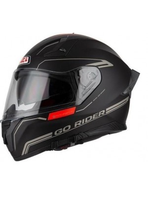 CASCO INTEGRAL NZI GO RIDER STREAM MATT BLACK