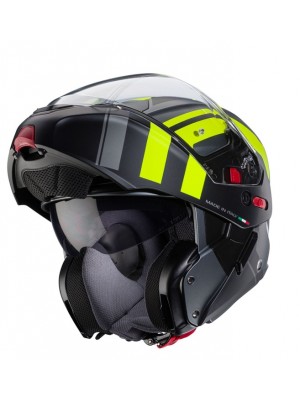 CASC ABATIBLE CABERG HORUS X ROAD MATT GUN METAL/BLACK/YELLOW FLUO (ECE 22-06)