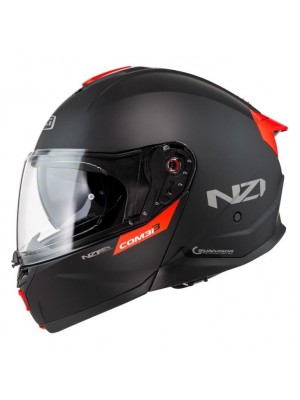 Compra CASC ABATIBLE NZI COMBI 3 DUO SOLID NOUVEAU BLACK&RED UN/ECE R.22.06, el teu casc de moto a Tarragona