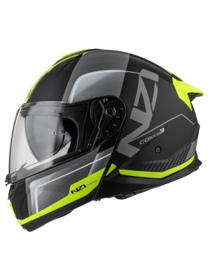 CASCO ABATIBLE NZI COMBI 3 DUO ORBE BLACK&ANTHRACITE&YELLOW UN/ECE R.22.06