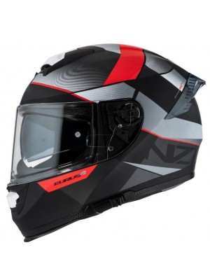 CASCO INTEGRAL NZI EURUS 4 STREAM DUO VANGUARD BLACK&ANTRACITE&RED&TINTED S MATT
