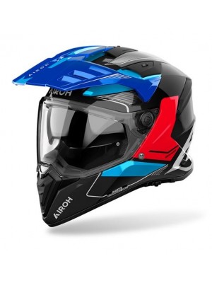 CASCO AIROH BANDIT TUNE BLUE/RED GLOSS