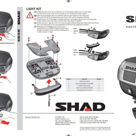 MALETA SHAD SH48 GRIS FOSC/NEGRE (+TAPA CARBONI)