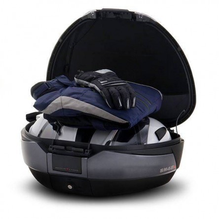 MALETA SHAD SH48 GRIS FOSC/NEGRE (+TAPA CARBONI)