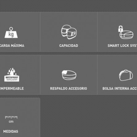 MALETA SHAD SH48 GRIS FOSC/NEGRE (+TAPA CARBONI)