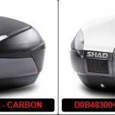 MALETA SHAD SH48 GRIS FOSC/NEGRE (+TAPA CARBONI)