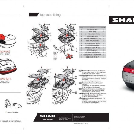 MALETA SHAD SH50 NEGRE/NEGRE