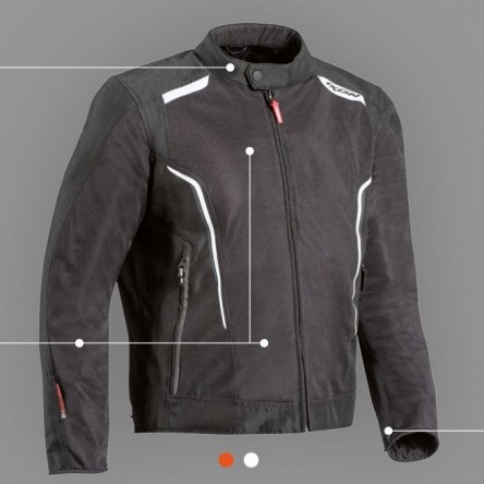 JAQUETA TEXTIL IXON COOL AIR C NEGRE/BLANC