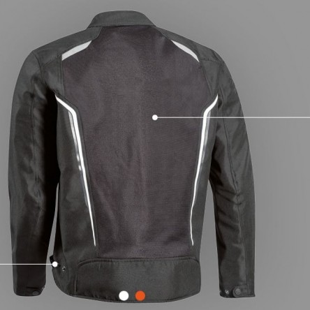 JAQUETA TEXTIL IXON COOL AIR C NEGRE/BLANC