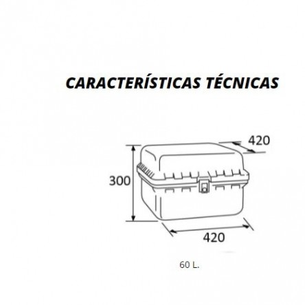 MALETA BIG BOX UNIVERSAL blanca Capacitat 60L amb pany