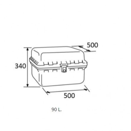 MALETA BIG BOX  UNIVERSAL Capacitat 90L Amb pany