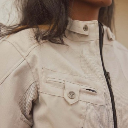 JAQUETA BY CITY MOTO SUMMER ROUTE LADY SILVER