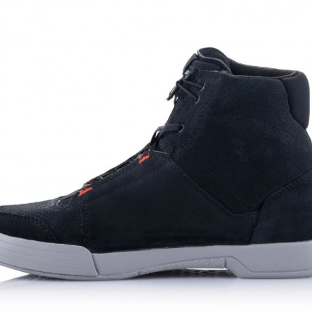 BOTES ALPINESTARS CHROME BLACK / COOL GREY / RED FLUOR