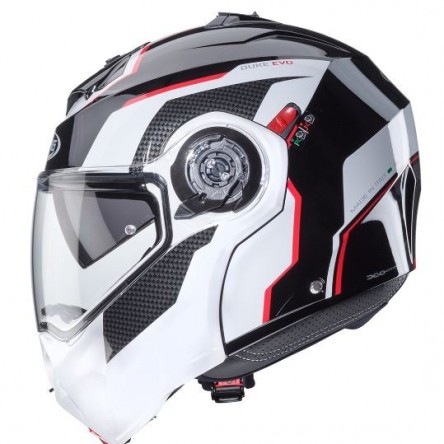 CASCO ABATIBLE CABERG DUKE EVO MOVE BLACK/WHITE/RED E06