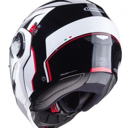 CASCO ABATIBLE CABERG DUKE EVO MOVE BLACK/WHITE/RED E06
