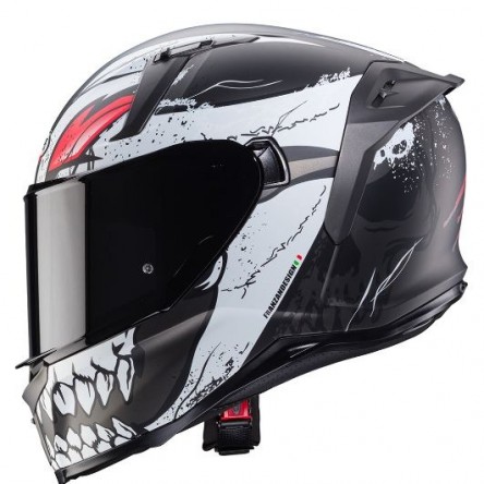CASCO INTEGRAL CABERG AVALON X PUNK MATT GREY/WHITE/RED ECE 22-06