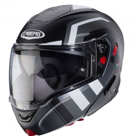 CASC ABATIBLE CABERG HORUS X ROAD MATT BLACK/GUN METAL WHITE ECE 22.06