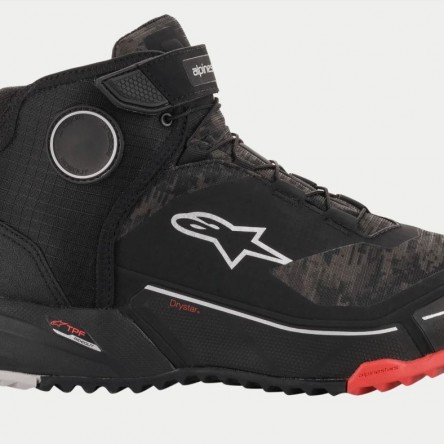 BOTES ALPINESTARS CR-X DRYSTAR® RIDING SHOES BLACK CAMO RED