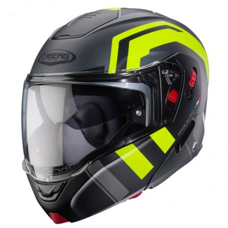 CASC ABATIBLE CABERG HORUS X ROAD MATT GUN METAL/BLACK/YELLOW FLUO (ECE 22-06)