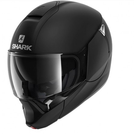 CASCO ABATIBLE SHARK EVO JET BLACK MATT HE8801EKMA